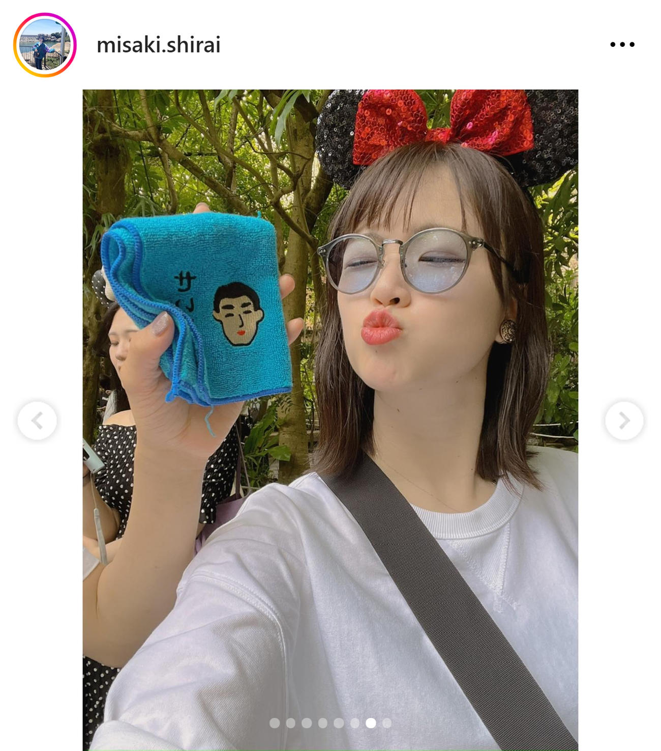 白井美沙紀さんのインスタグラムから