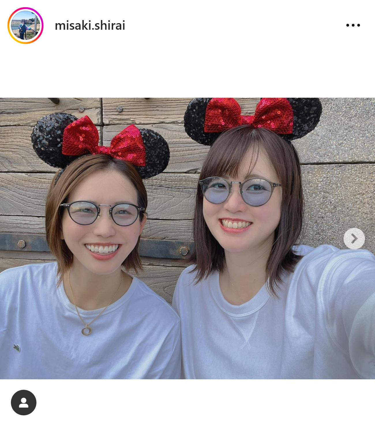 白井美沙紀さんのインスタグラムから