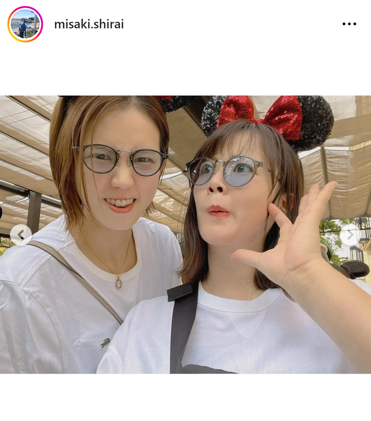 白井美沙紀さんのインスタグラムから