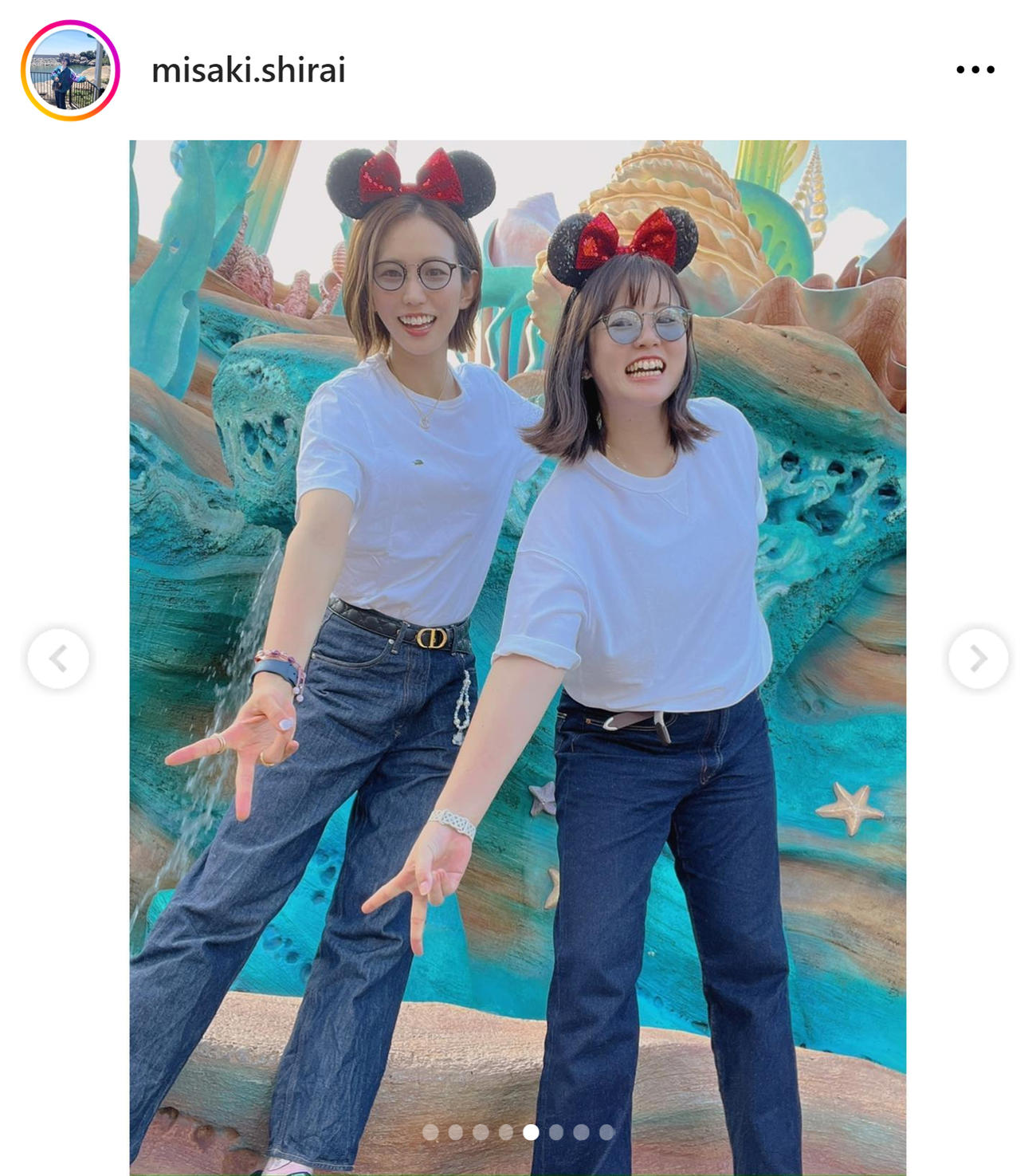 白井美沙紀さんのインスタグラムから