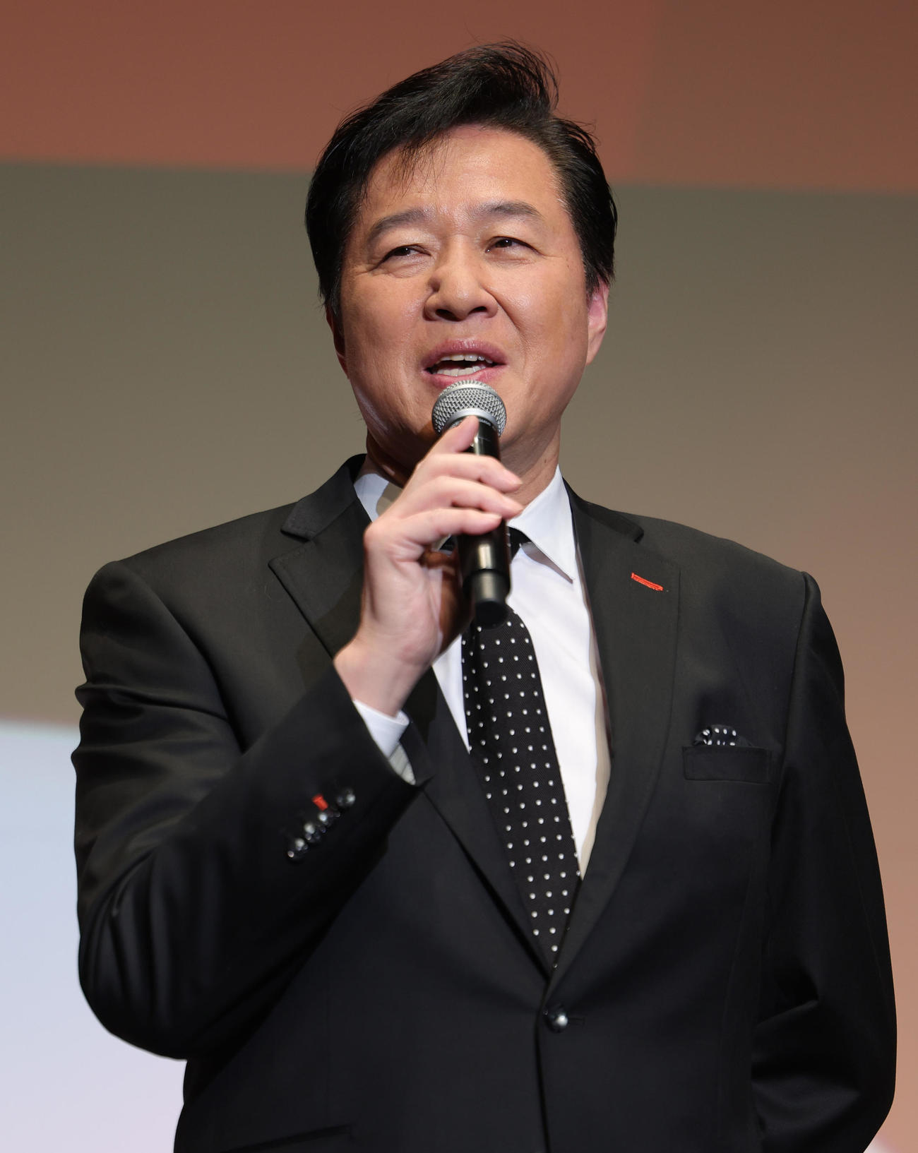 日本バレーボール協会の川合俊一会長（2024年4月2日撮影）