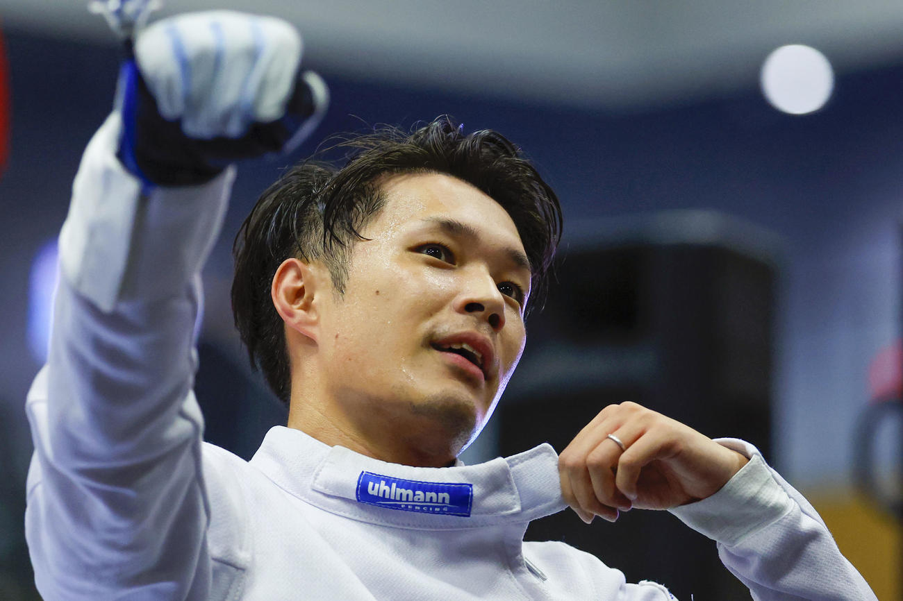 男子エペで5年ぶり3度目の優勝を果たした山田優（共同）