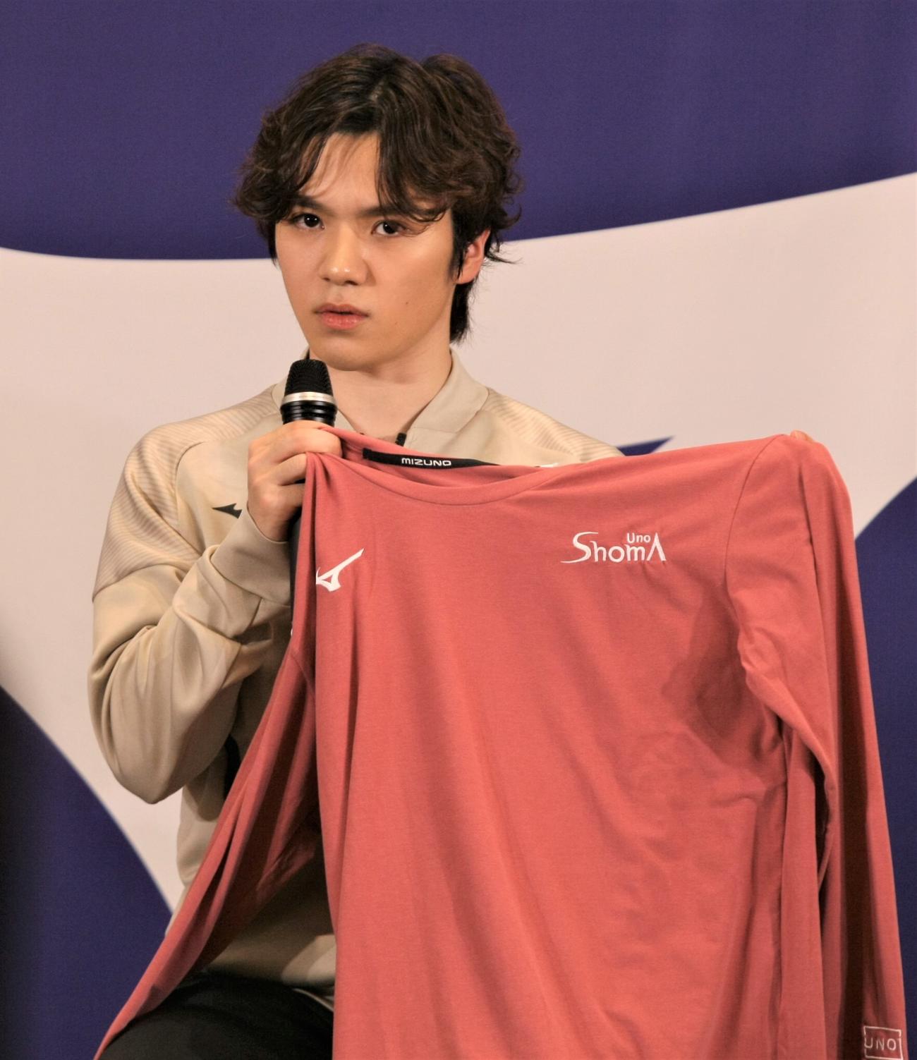 ミズノのイベントに出席した宇野昌磨さん（撮影・藤塚大輔）