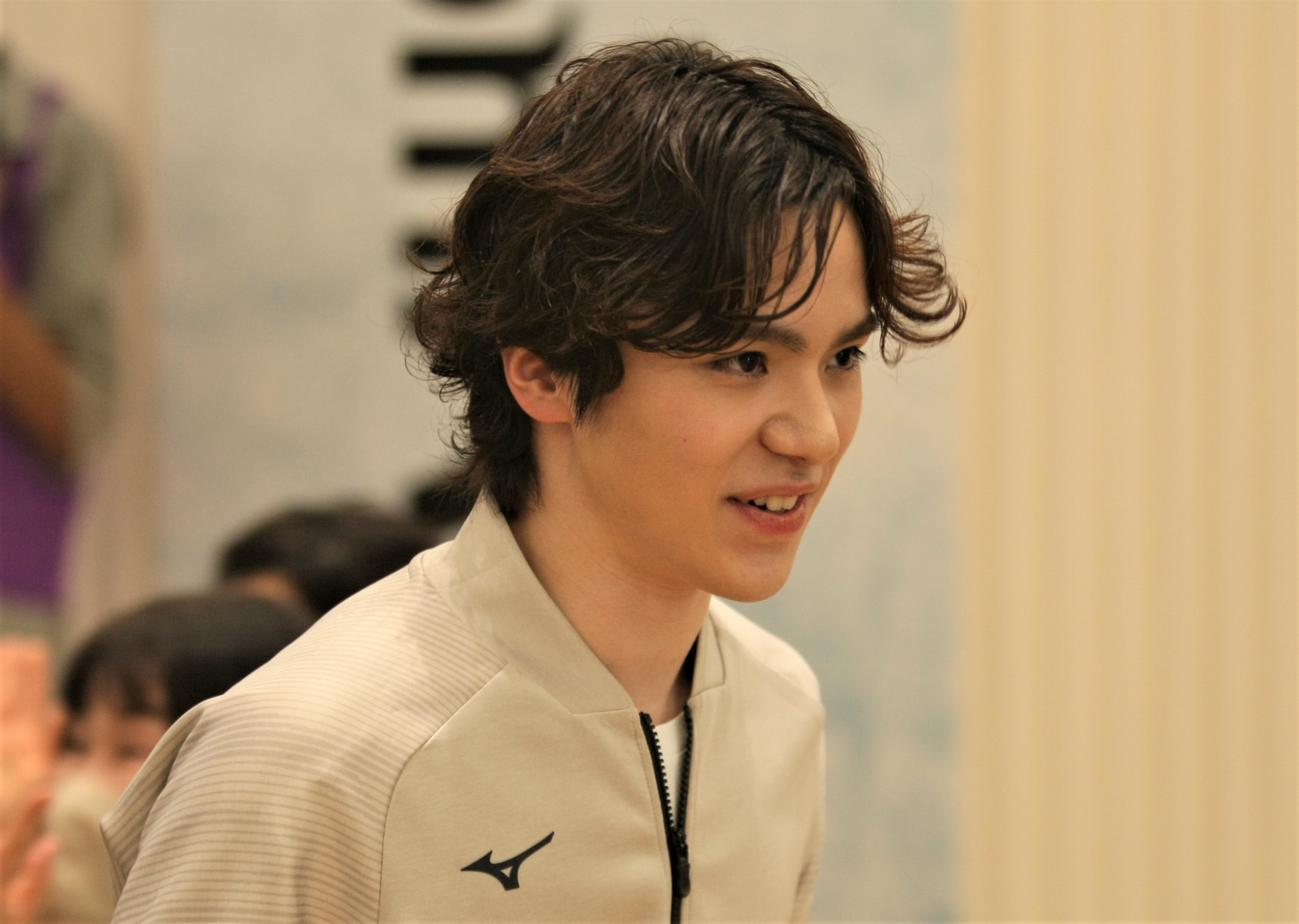 ミズノのイベントに出席した宇野昌磨さん（撮影・藤塚大輔）