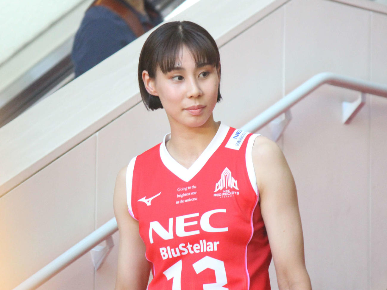 イベントに登場するNECの和田（撮影・勝部晃多）