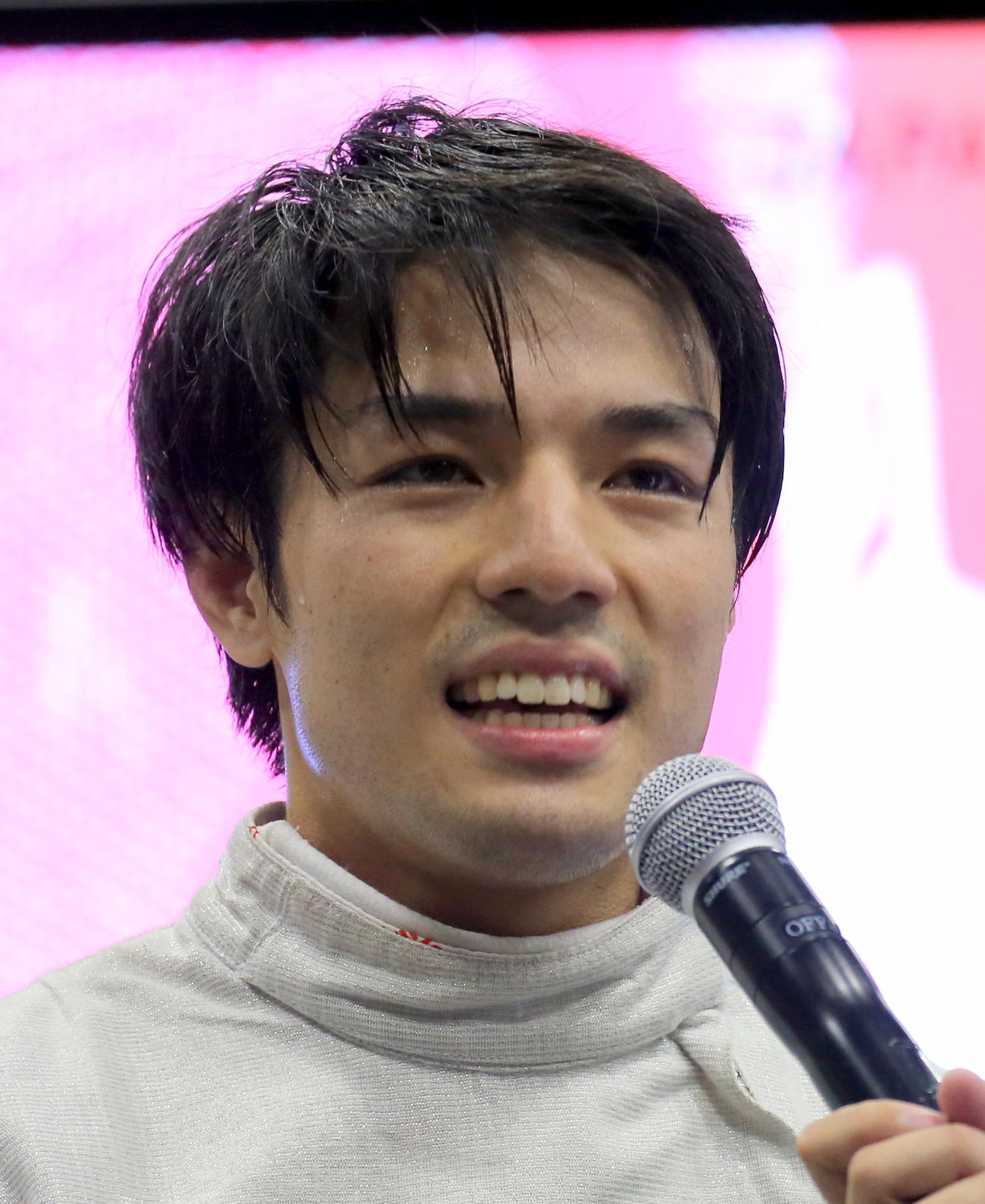 フェンシング全日本選手権　男子フルーレで初優勝した安部慶輝（撮影・木下淳）