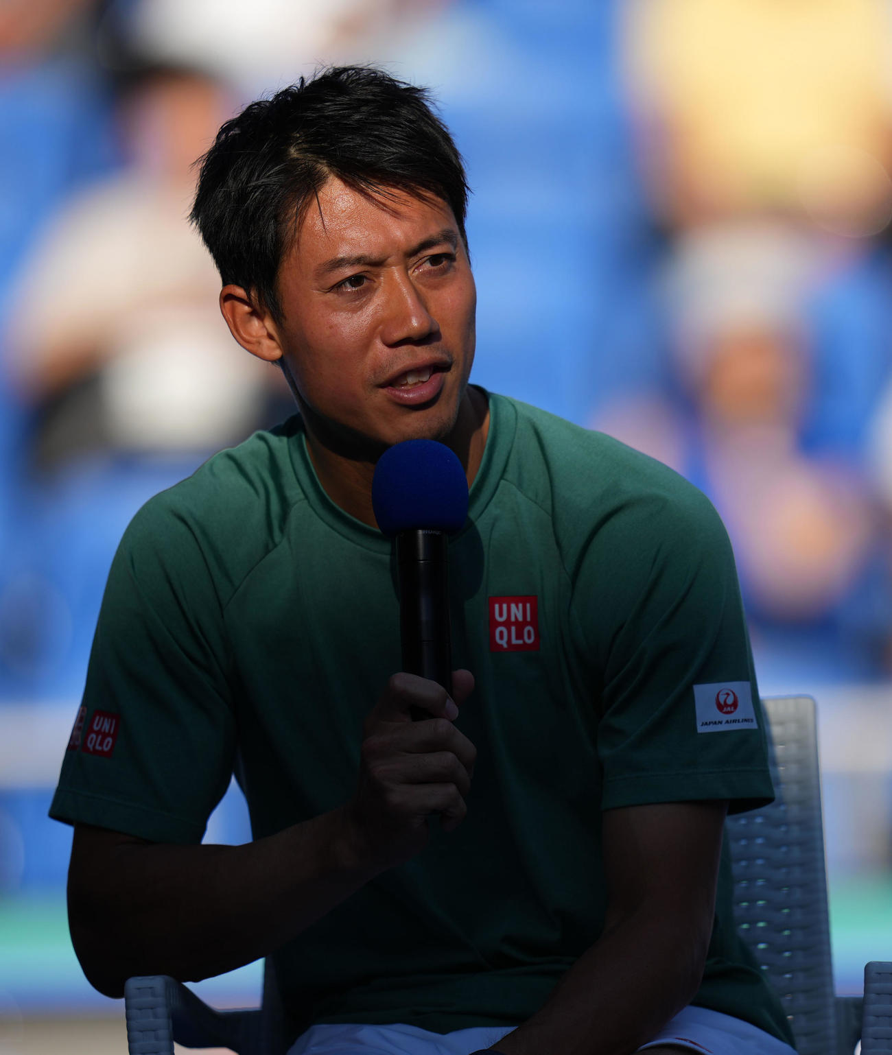 トークショーに登場した錦織（撮影・横山健太）