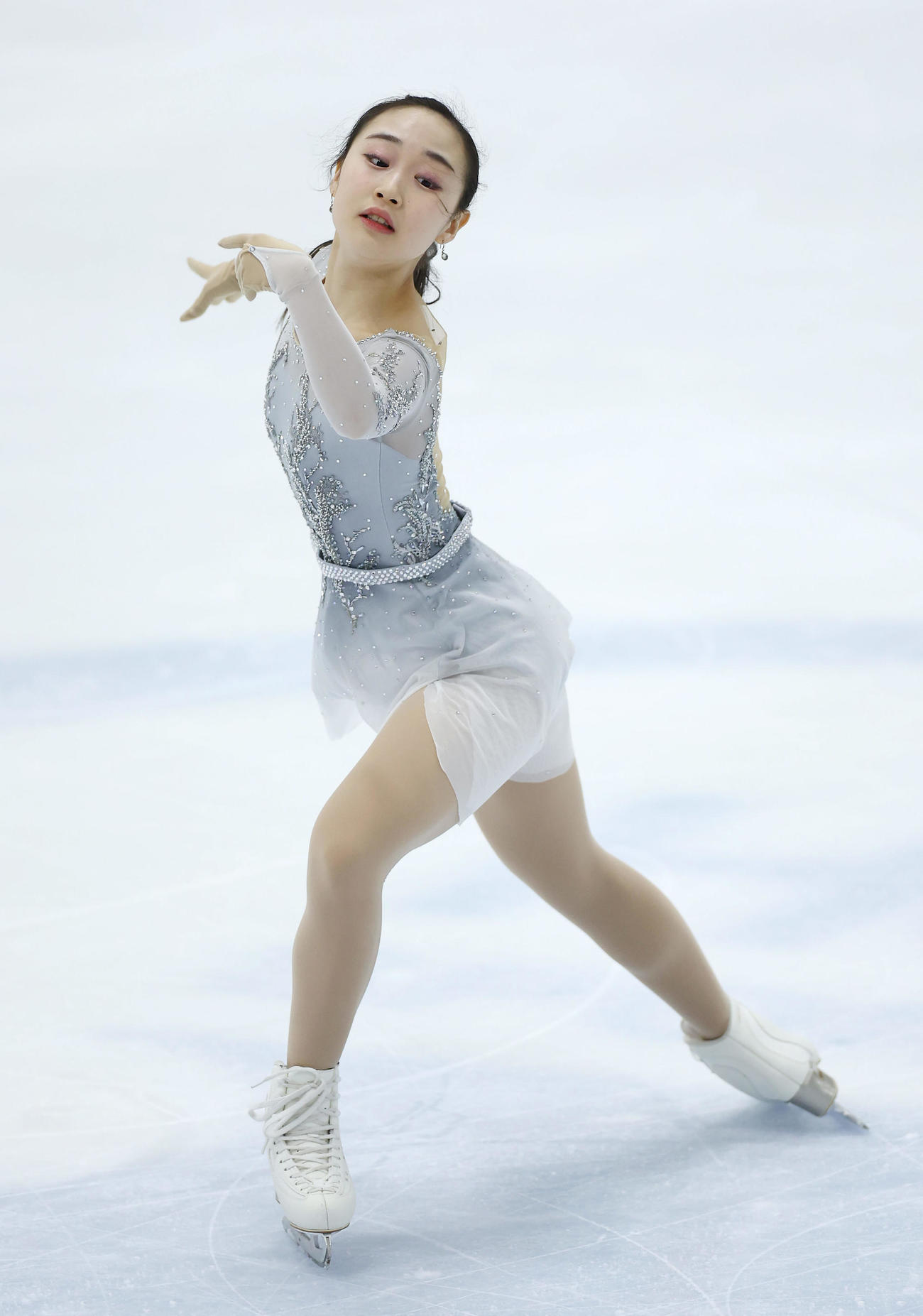 中部選手権の女子フリーで演技する松生理乃（撮影・前田充）