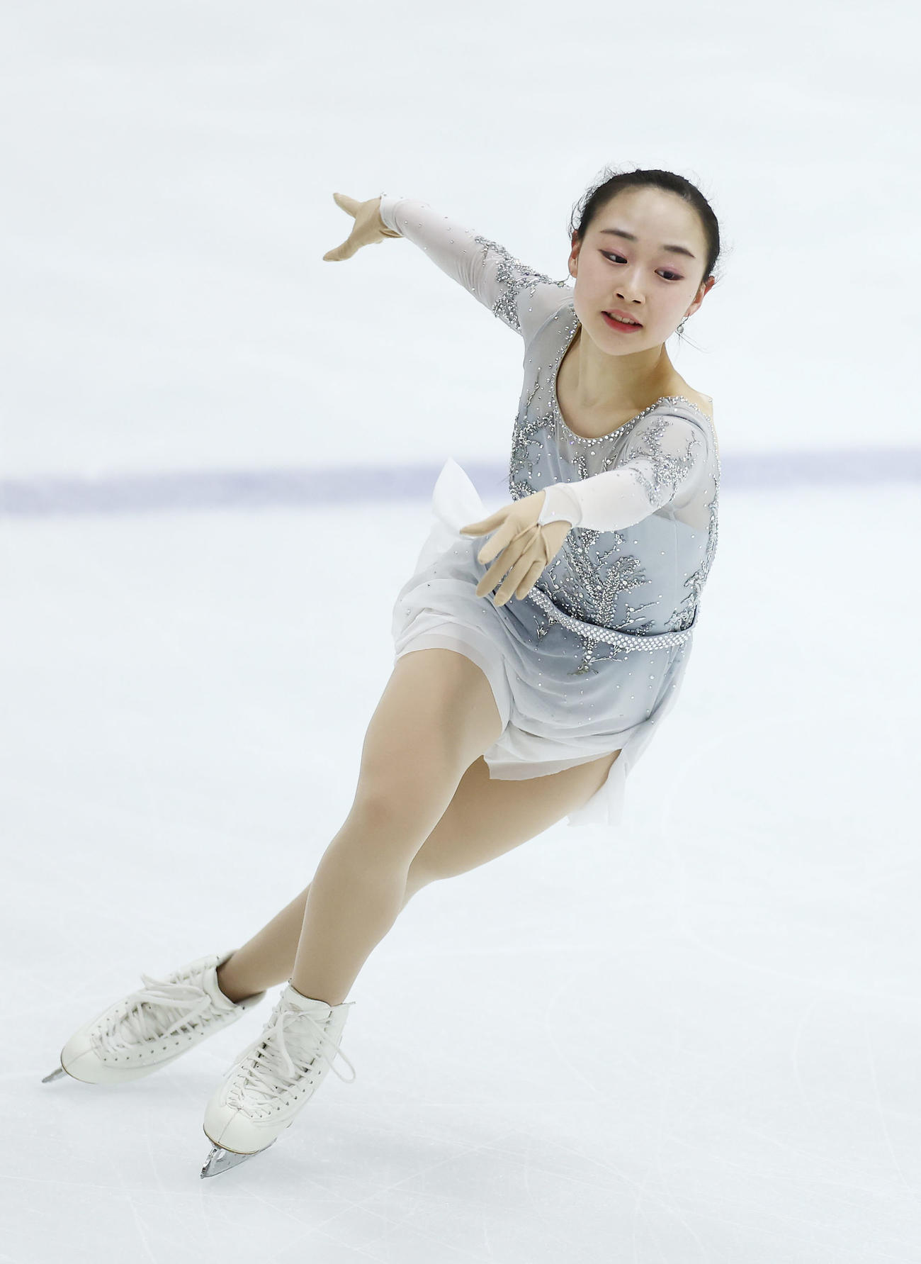 中部選手権の女子フリーで舞う松生（撮影・前田充）
