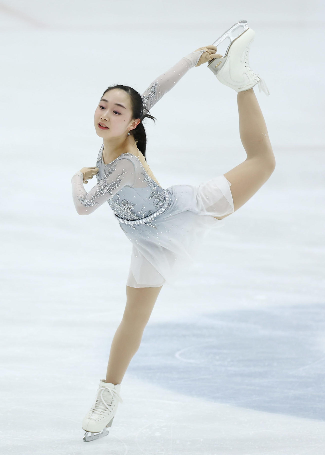中部選手権の女子フリーで演技する松生理乃（撮影・前田充）