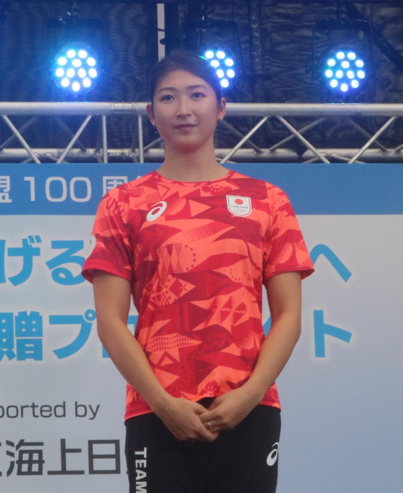 パリ五輪から帰国が初の公の場に出席した池江璃花子（24年8月13日撮影）