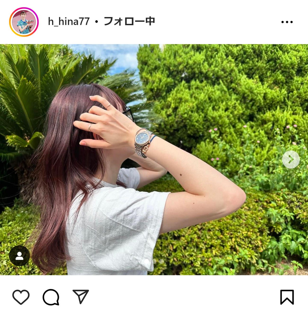 早田ひなのインスタグラムから