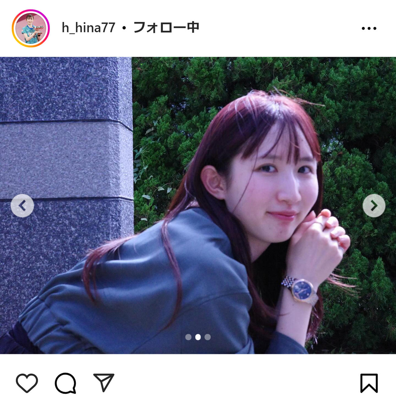 早田ひなのインスタグラムから