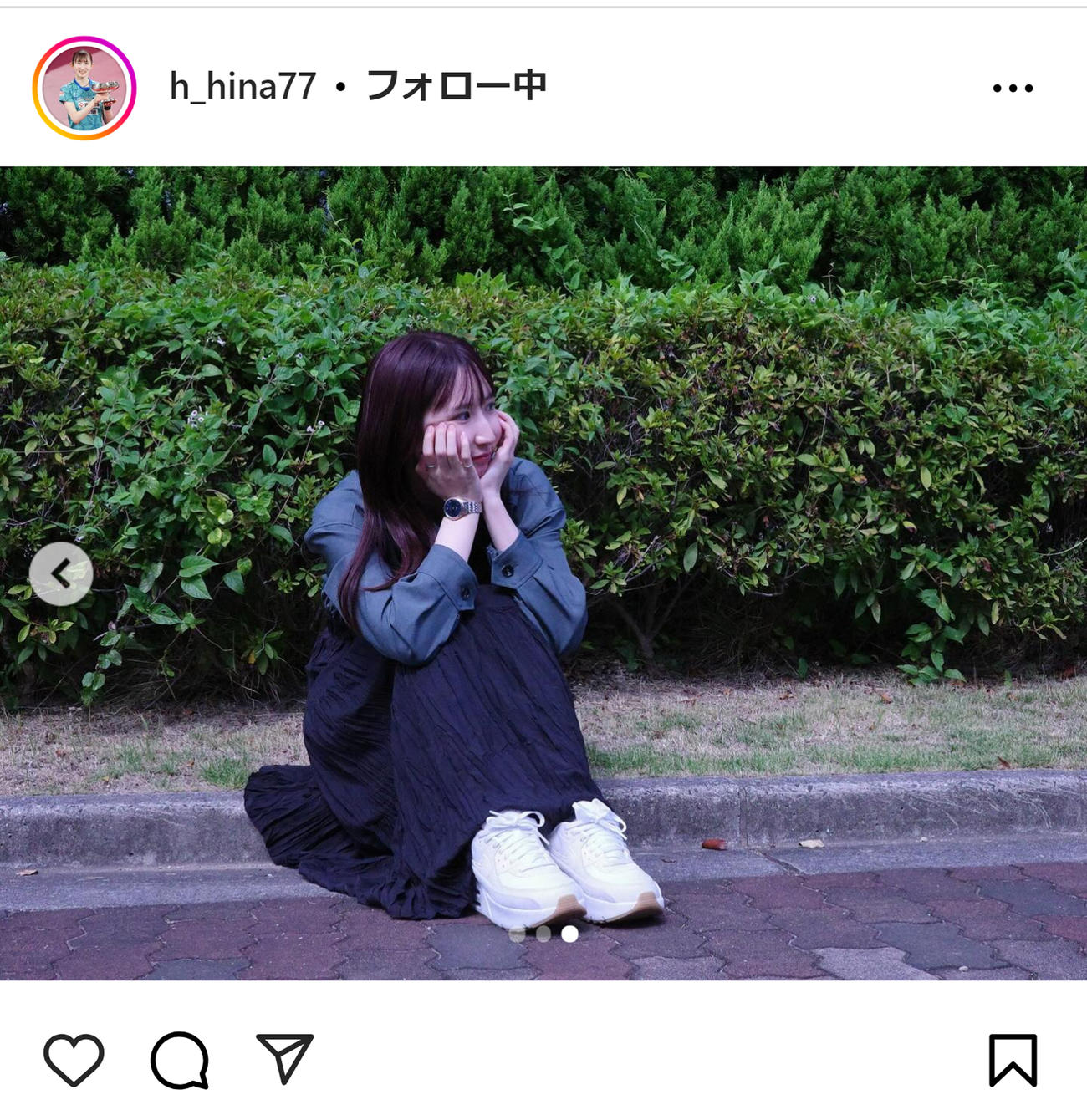 早田ひなのインスタグラムから