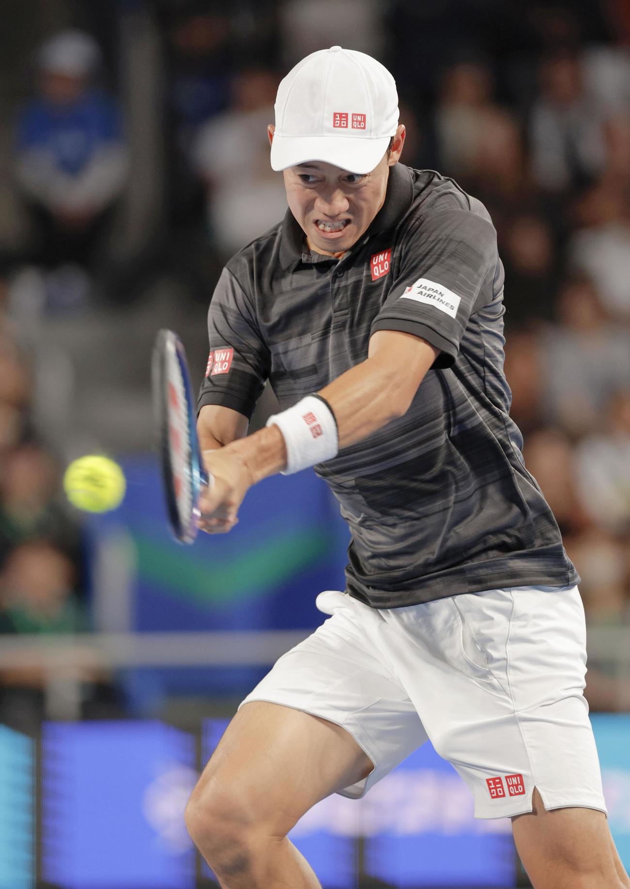 シングルス準々決勝で敗退した錦織圭（共同）