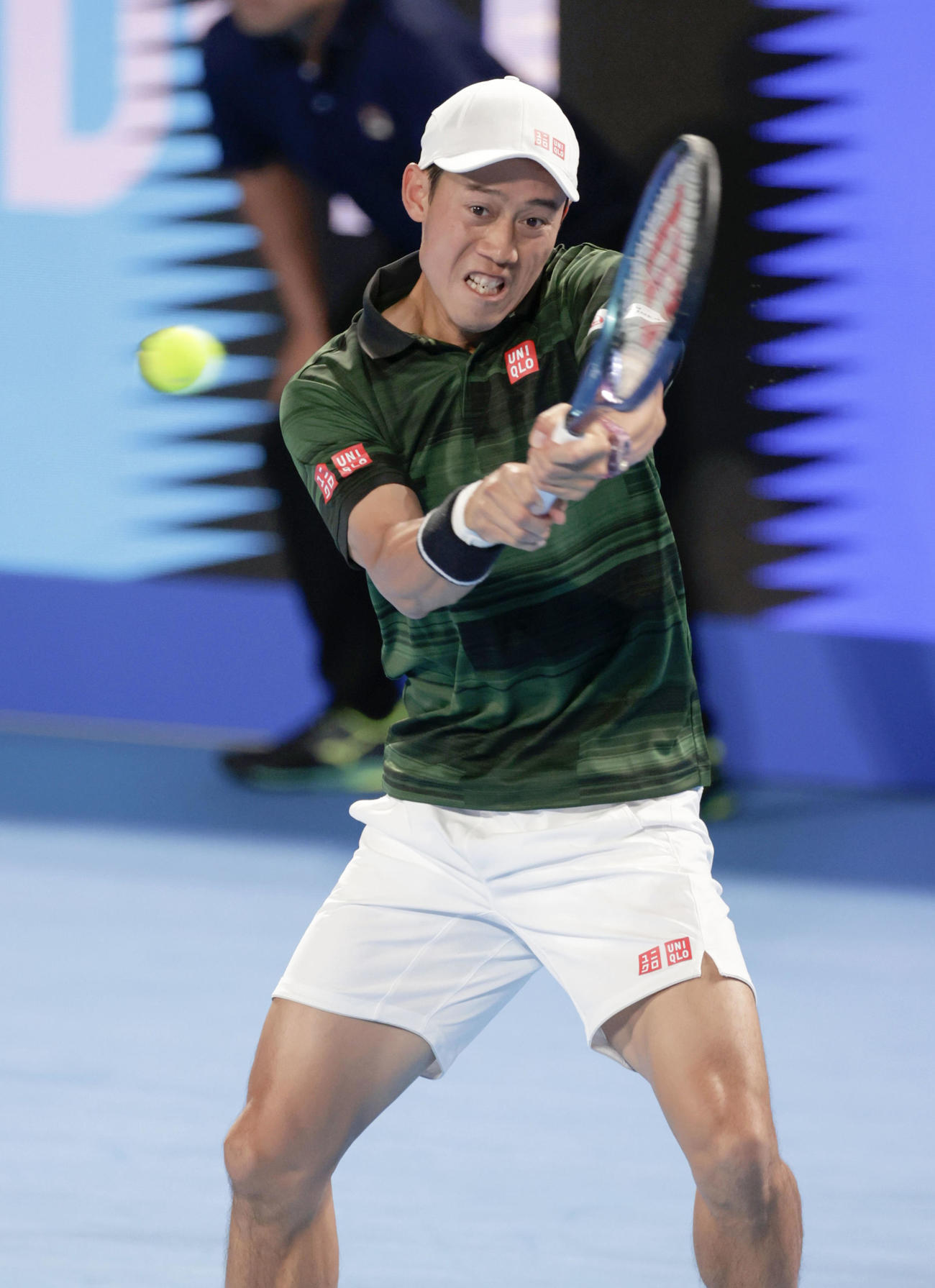 シングルス準々決勝で敗退した錦織圭（共同）