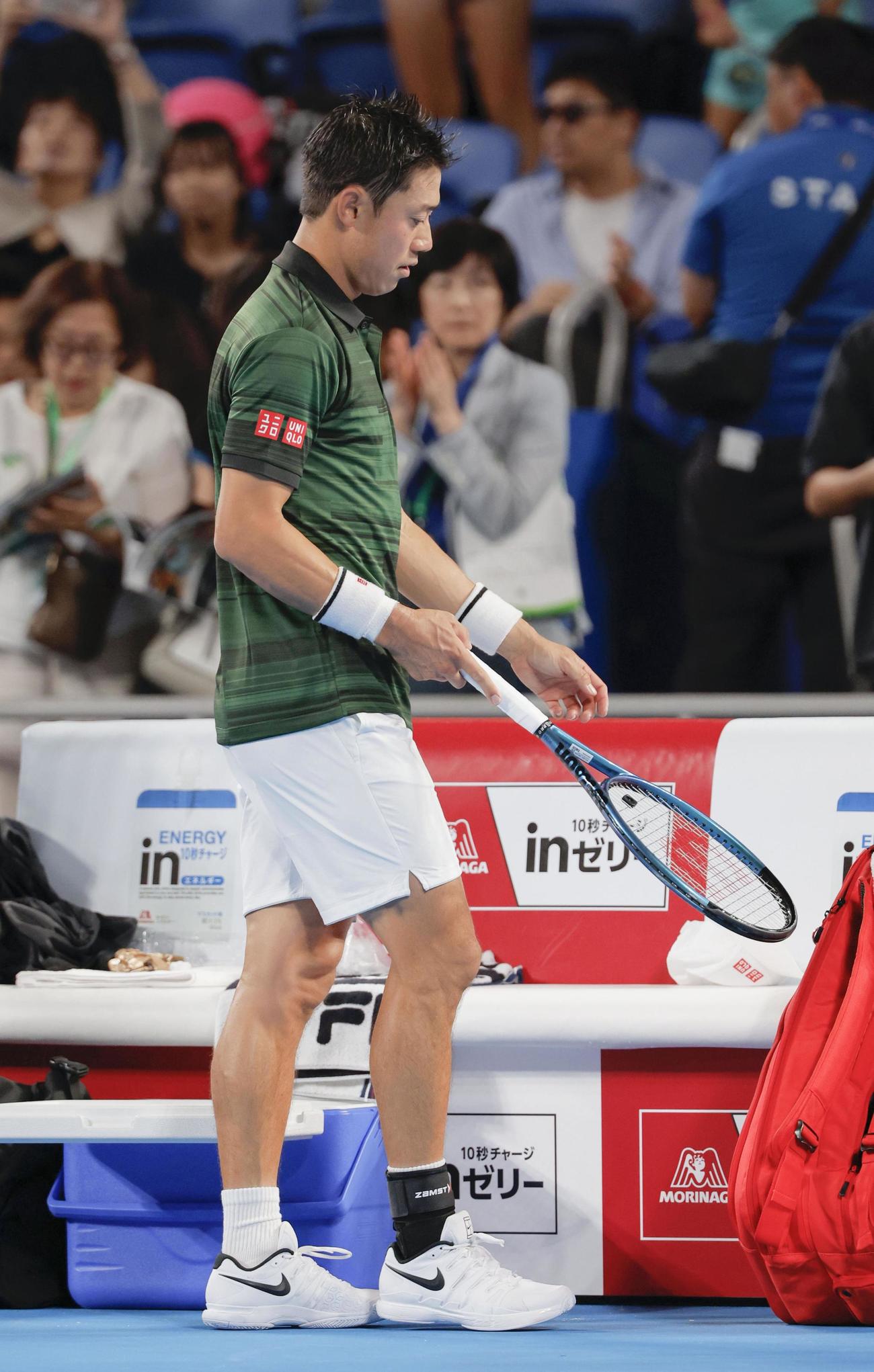 シングルス準々決勝で敗れた錦織圭（共同）