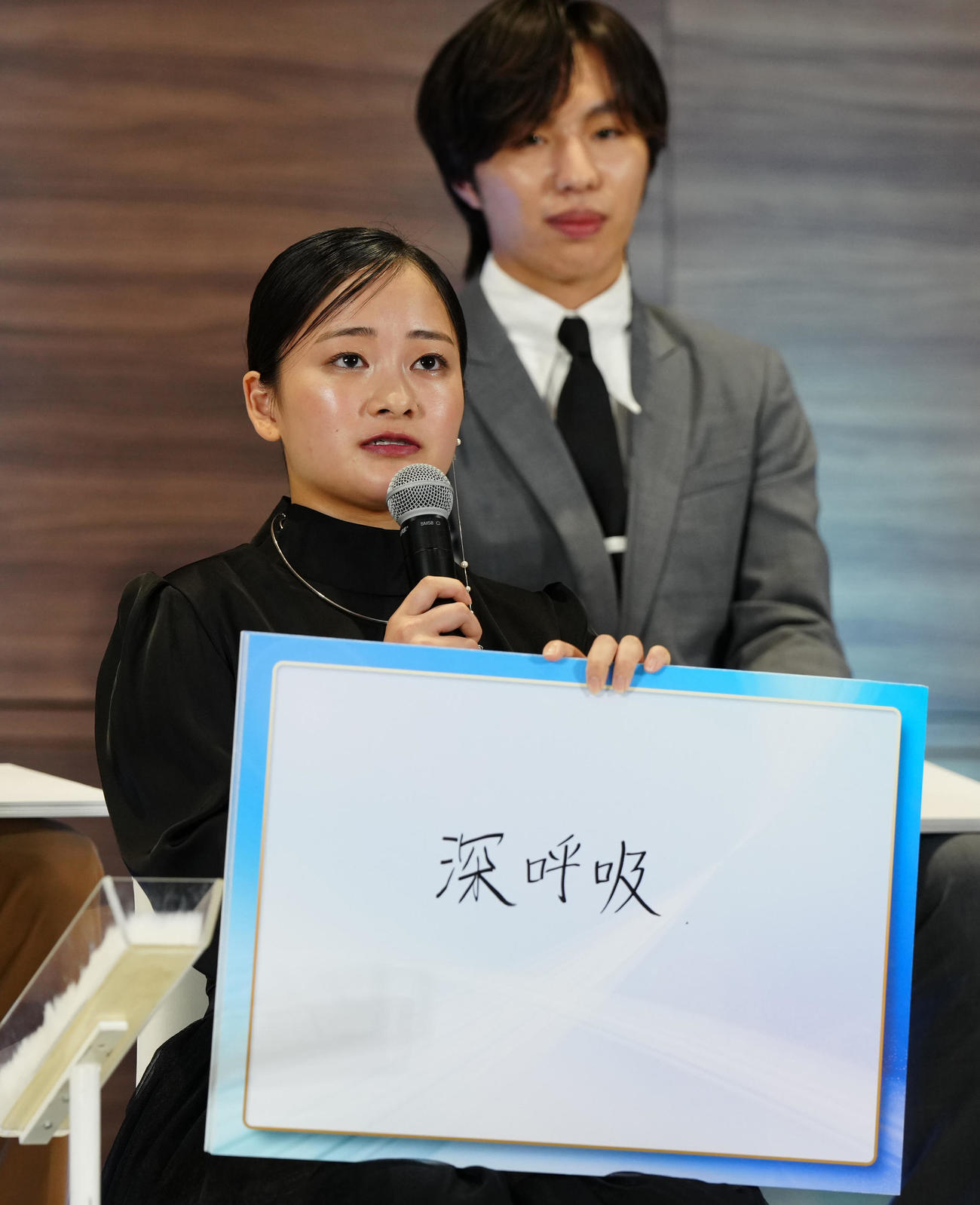 2024－25年シーズンフィギュアスケート記者会見で「ここ一番の集中法」を発表する渡辺（撮影・江口和貴）