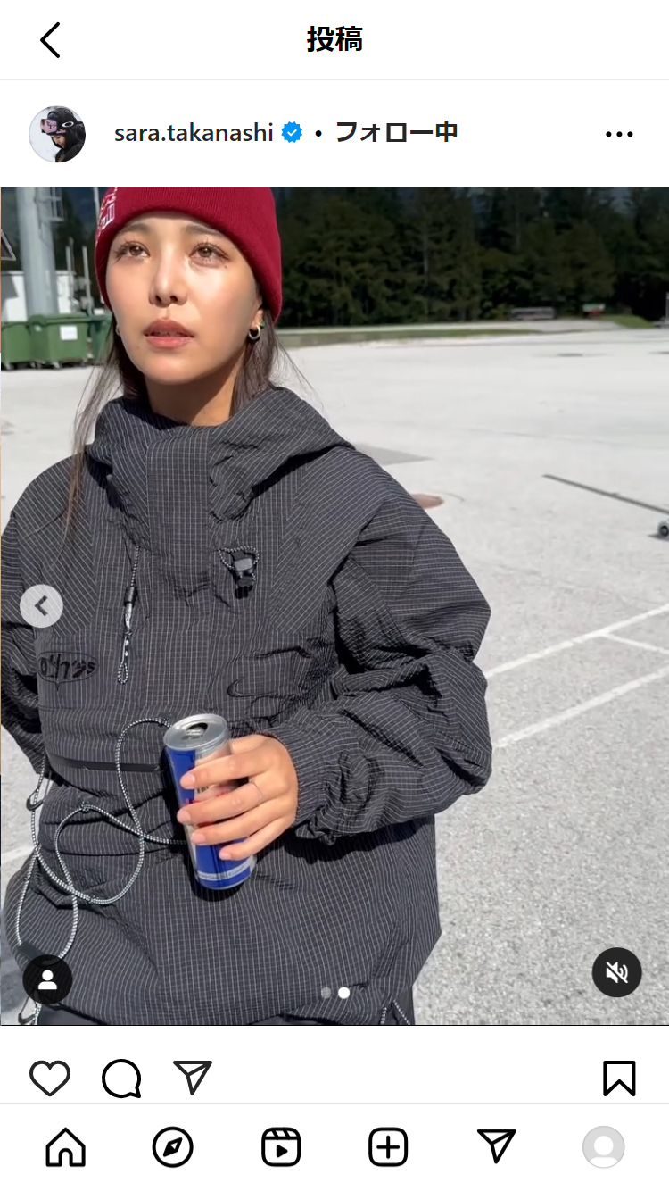 高梨沙羅のインスタグラムから