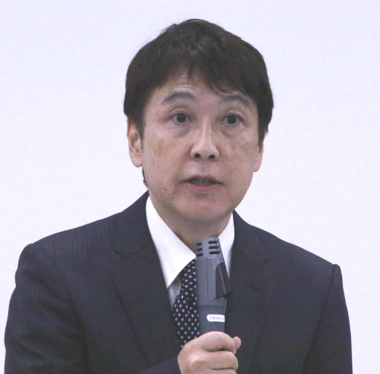 会見に出席した関学大の池埜聡アメリカンフットボール部長（撮影・竹本穂乃加）