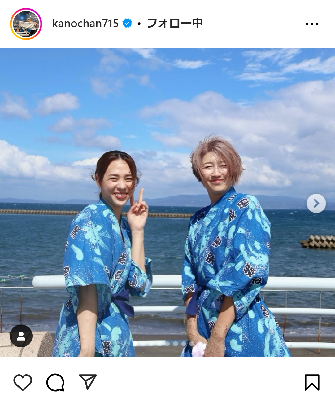 狩野舞子さんのインスタグラムから