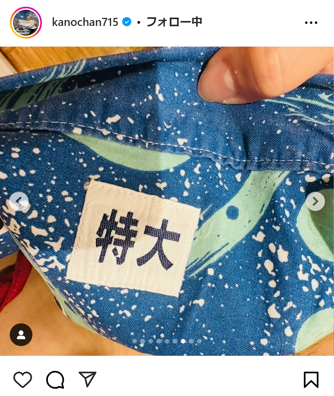 狩野舞子さんのインスタグラムから