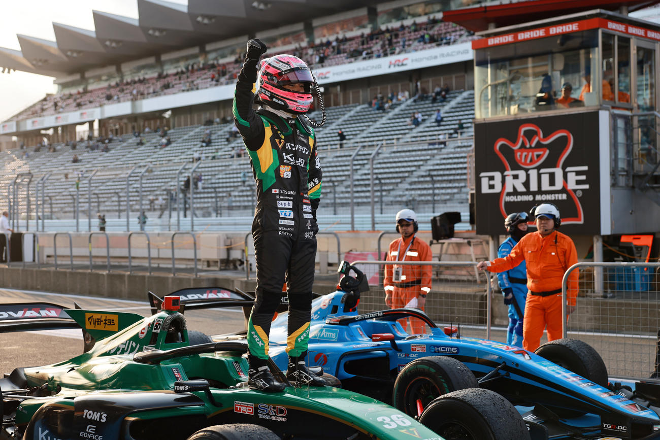 スーパーフォーミュラ第6戦を制した坪井翔は、第4戦富士に次ぐ今季2勝目を挙げた（JRP提供）