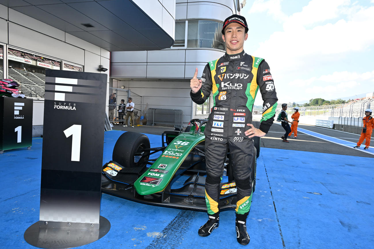 スーパーフォーミュラ第7戦予選でポールポジションを獲得した坪井翔（JRP提供）