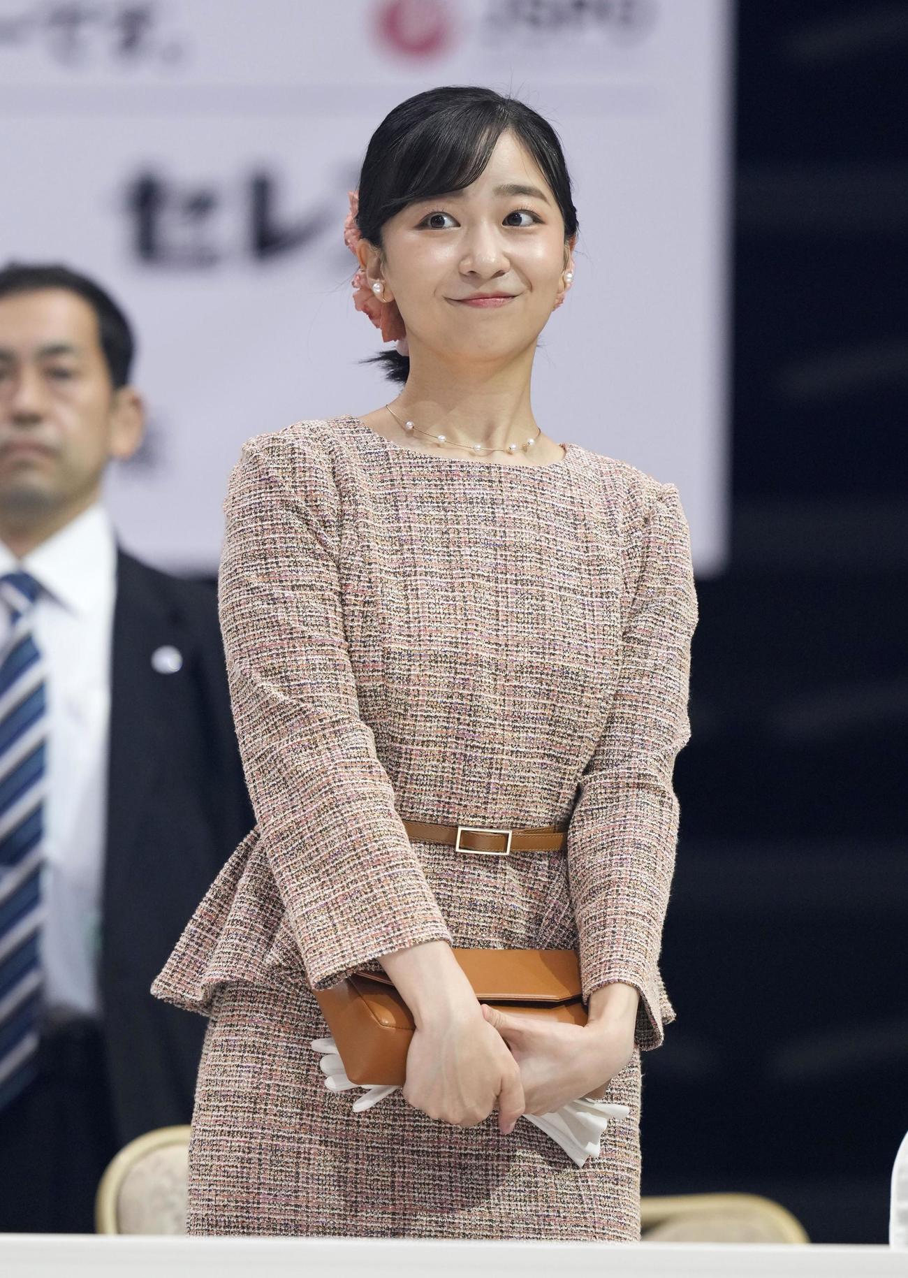 国民スポーツ大会の総合閉会式に出席された秋篠宮家の次女佳子さま（共同）