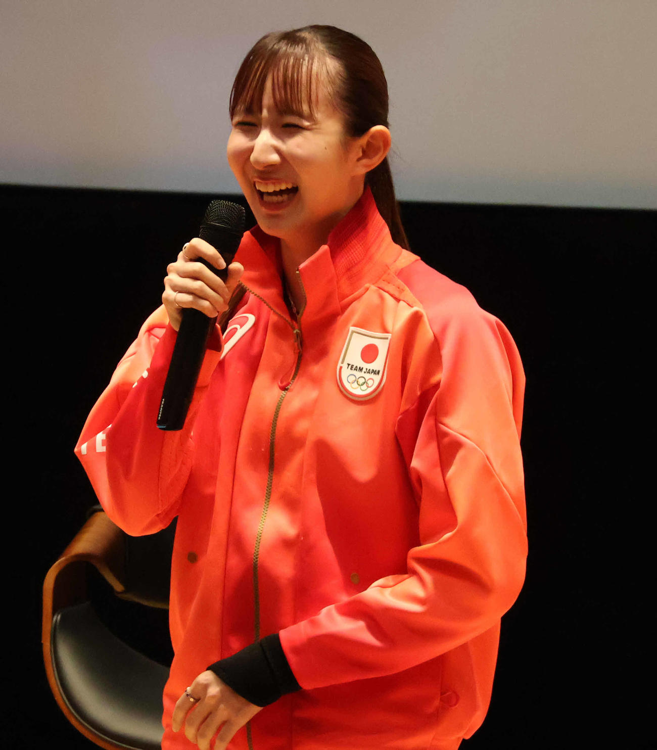 トークイベントに出席した早田（撮影・竹本穂乃加）