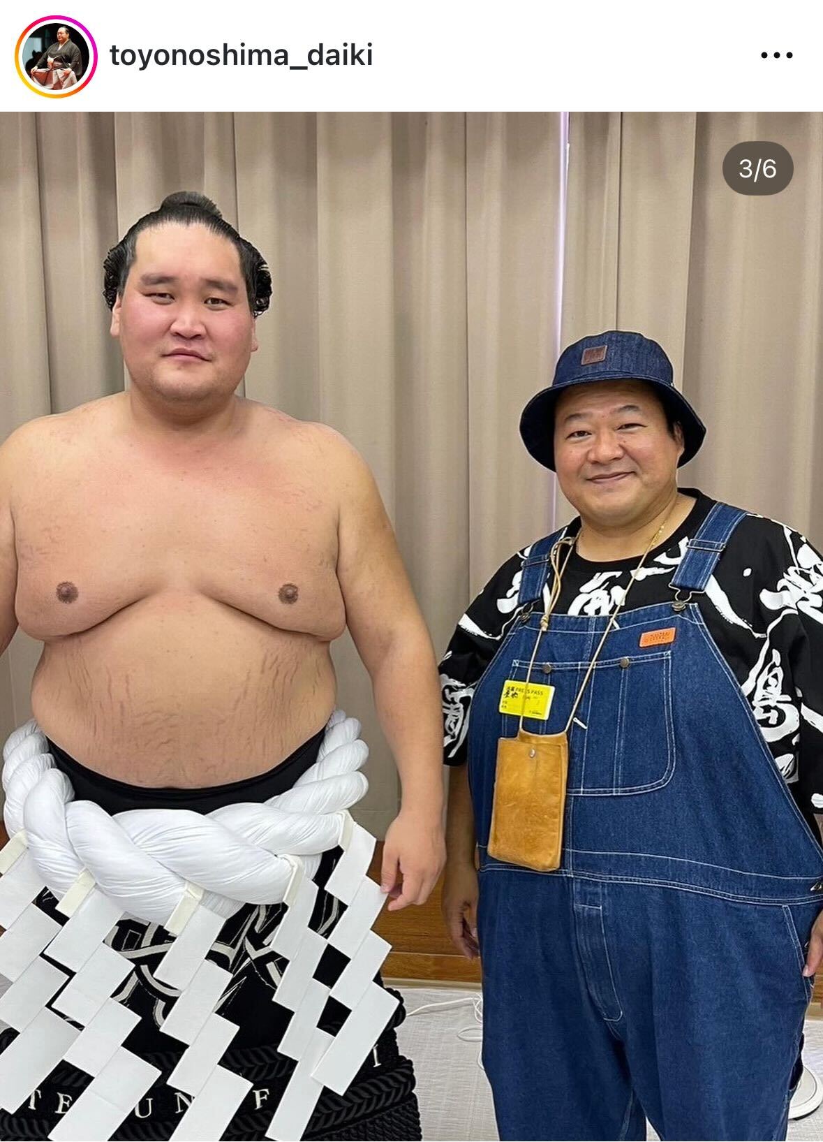 豊ノ島のインスタグラムから