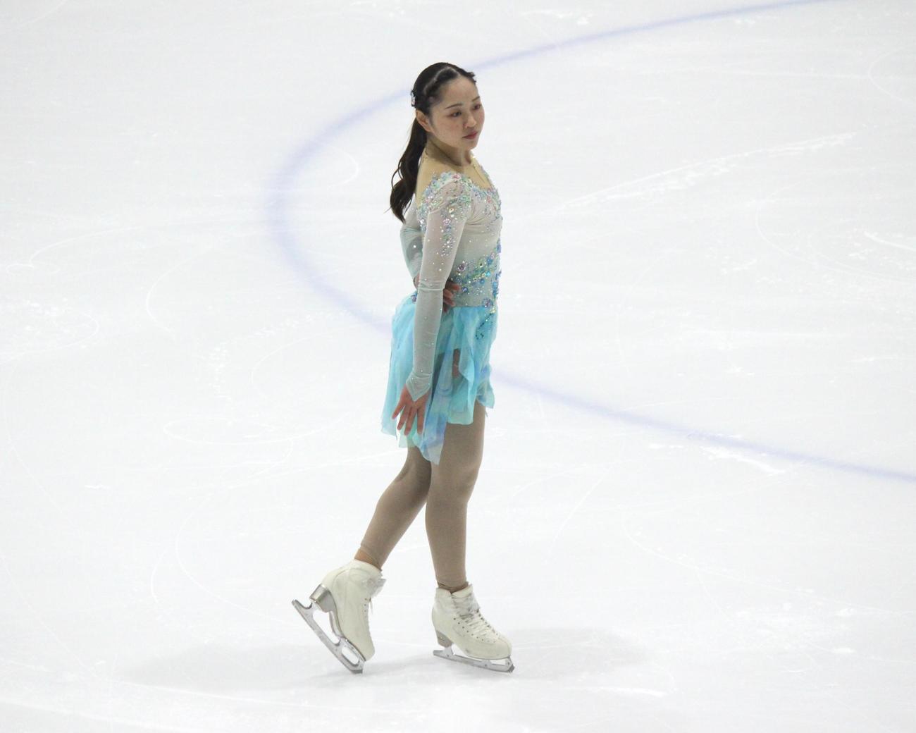 東日本選手権でショートプログラムを演じる江川（撮影・勝部晃多）