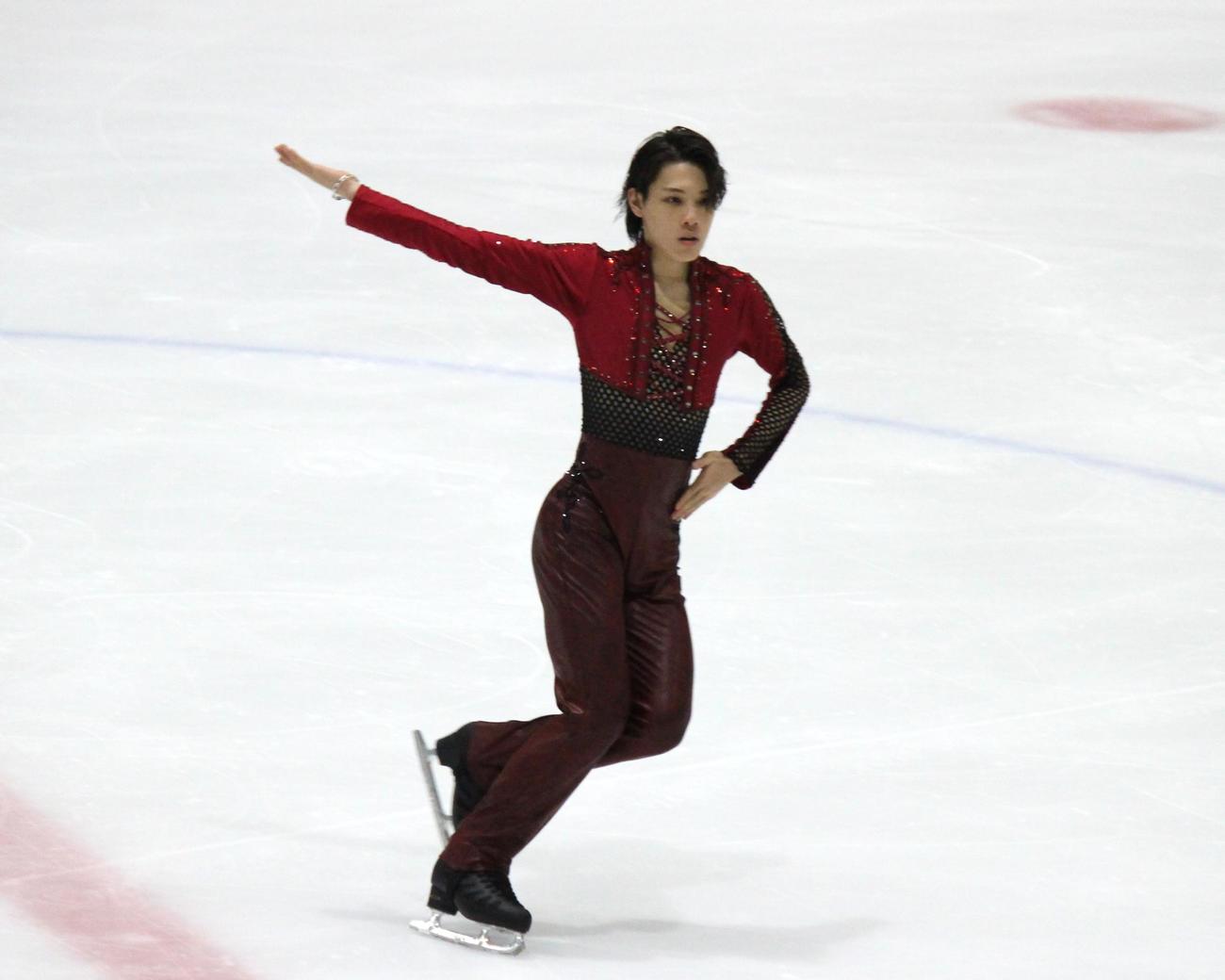 東日本選手権でショートプログラムを演じる大島（撮影・勝部晃多）