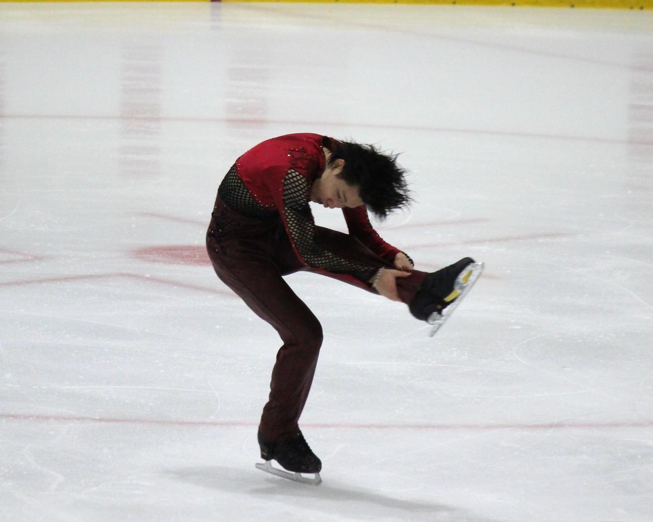 東日本選手権でショートプログラムを演じる大島（撮影・勝部晃多）