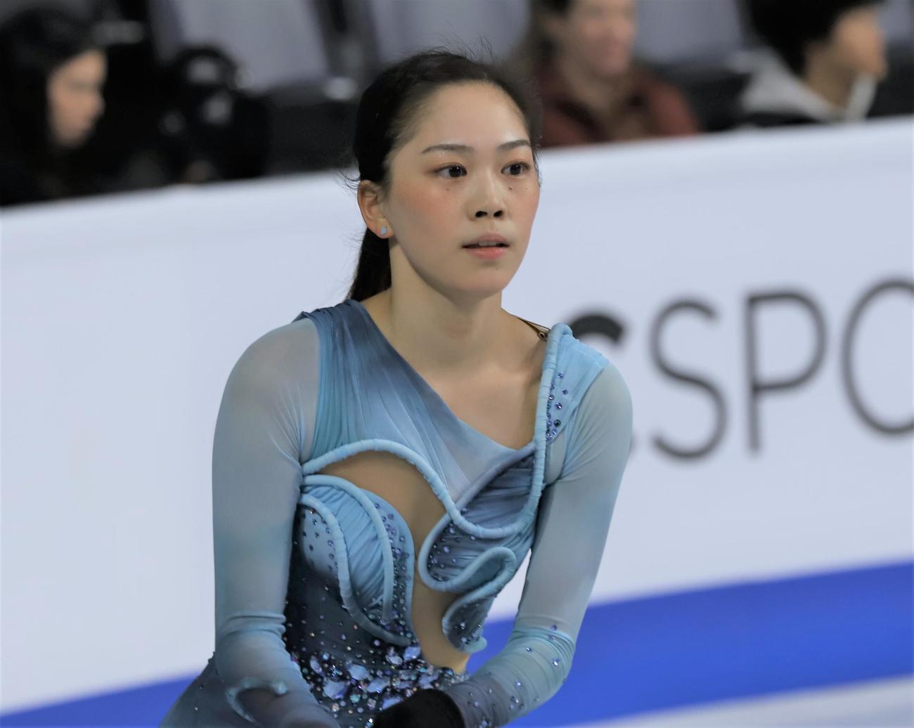 フィギュアスケートGPシリーズ　スケートカナダの公式練習に参加した吉田（撮影・藤塚大輔）