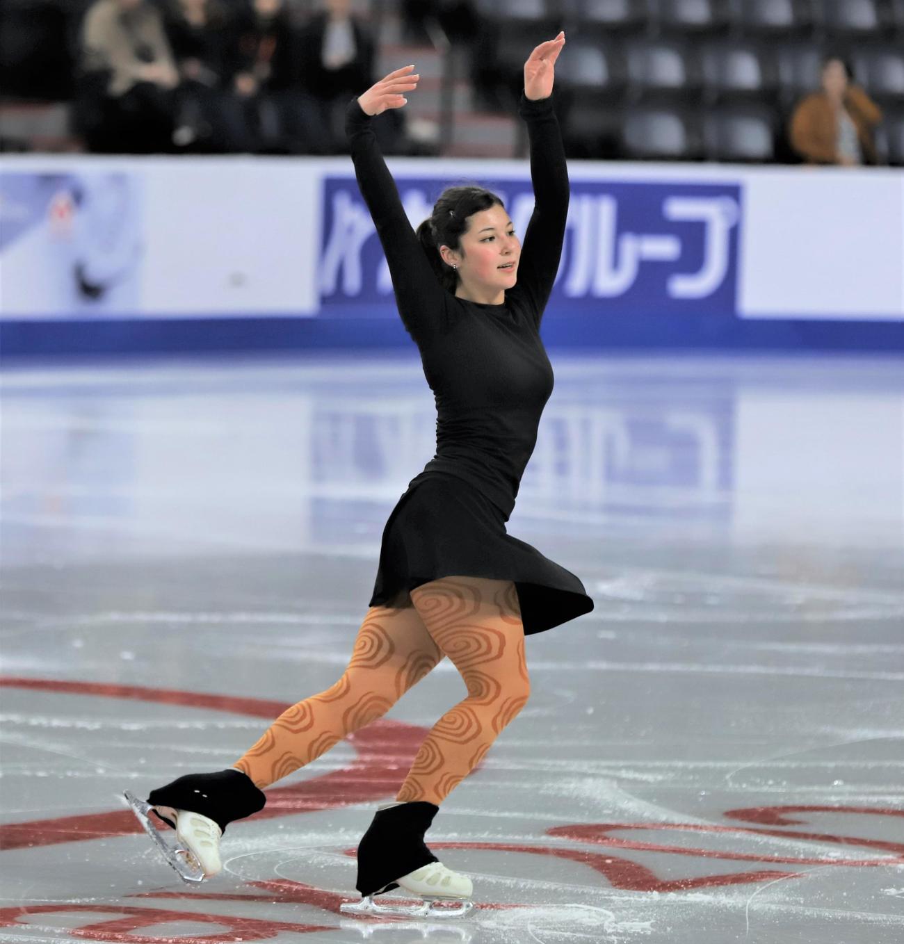 フィギュアスケートGPシリーズ　スケートカナダの女子公式練習に参加したアリサ・リュウ（撮影・藤塚大輔）