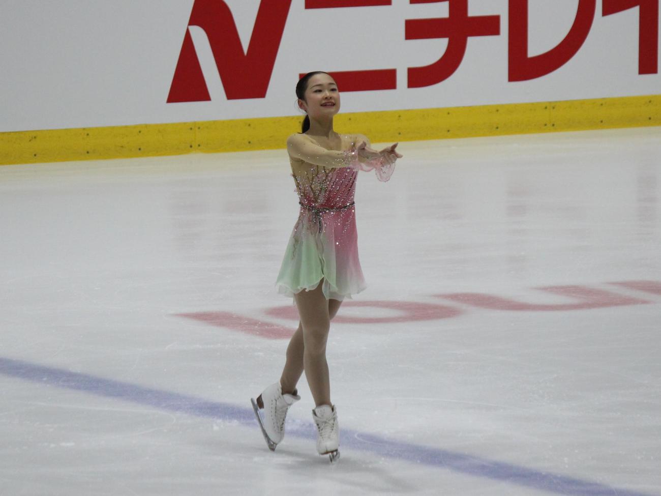 東日本選手権でフリーを演じる島田（撮影・勝部晃多）