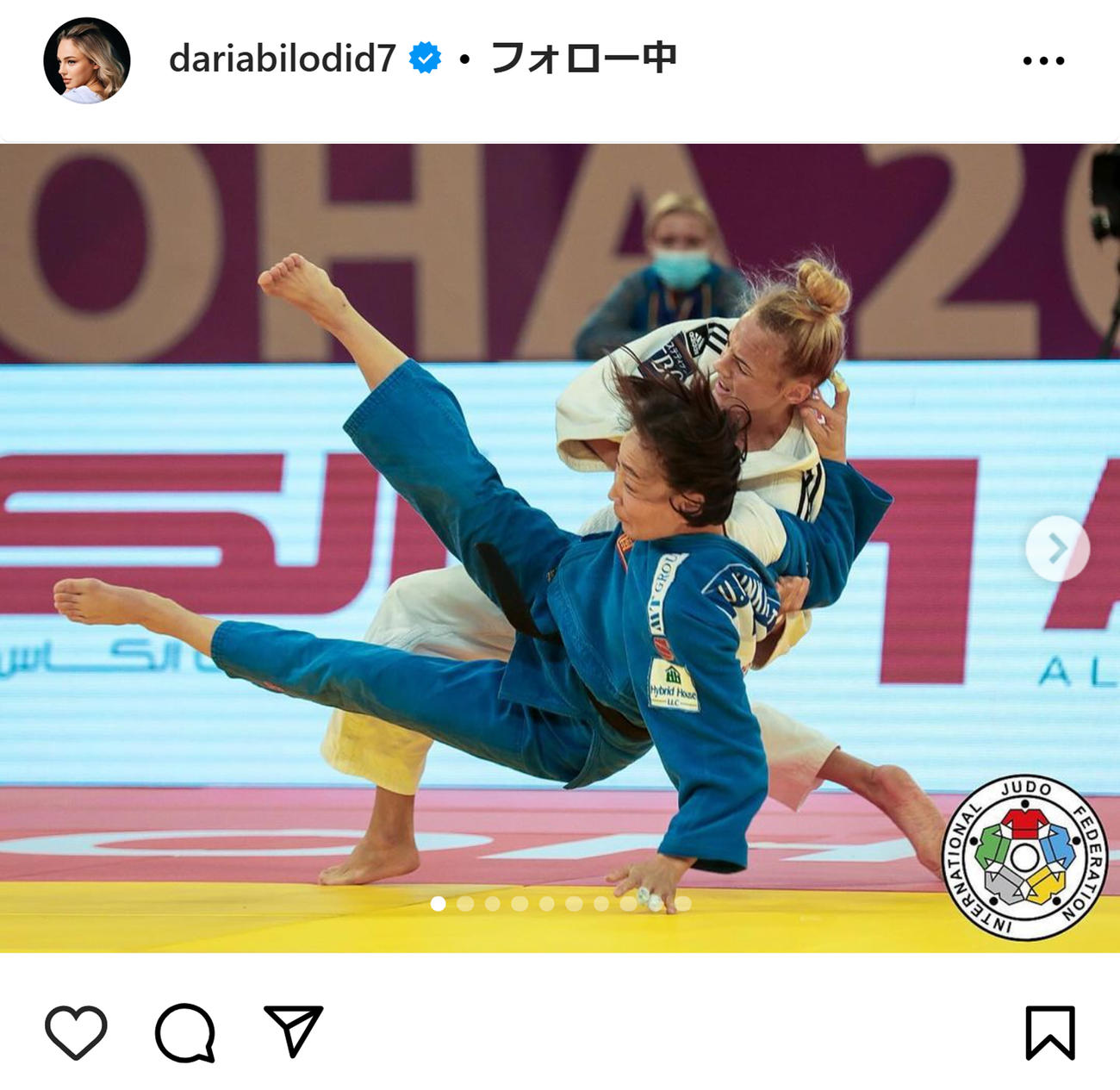 ダリア・ビロディドのインスタグラムから