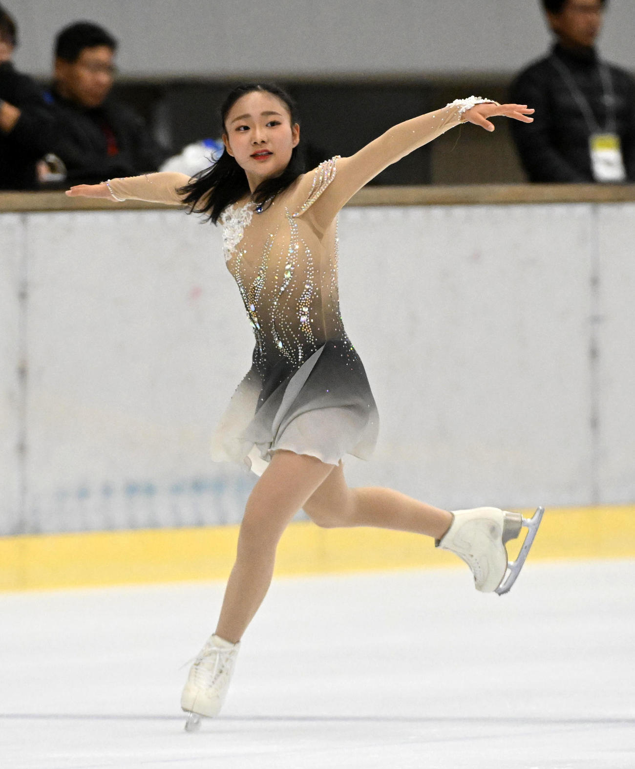 ジュニア女子フリーで演技を行う和田薫子（撮影・前岡正明）