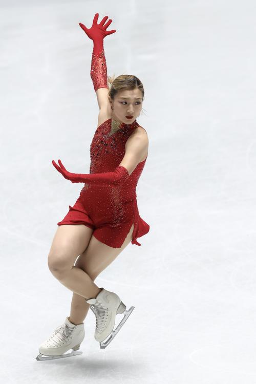女子SP 華麗な演技を披露する坂本(撮影・河田真司)