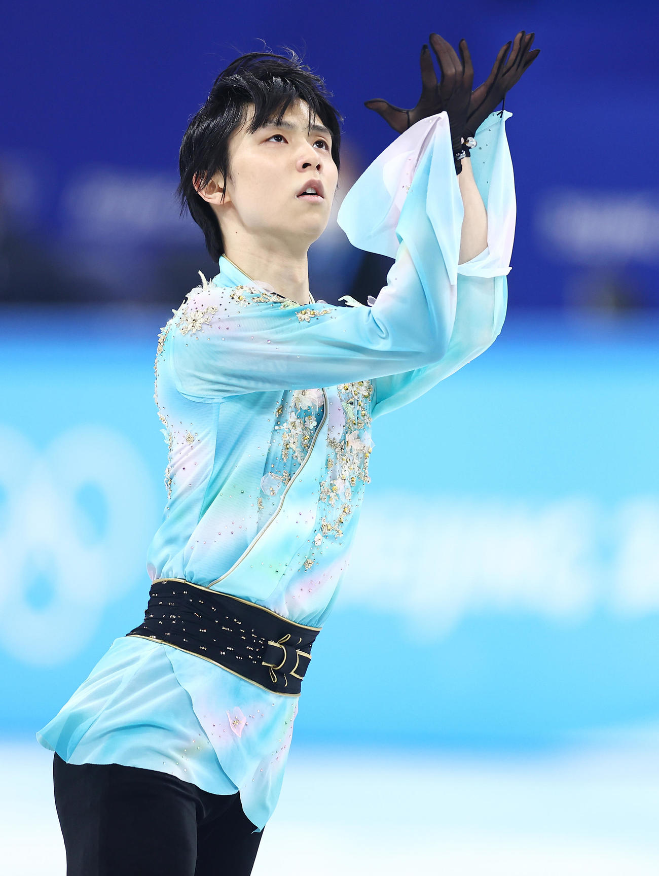 22年2月、北京五輪フィギュアスケート男子フリー　演技をする羽生