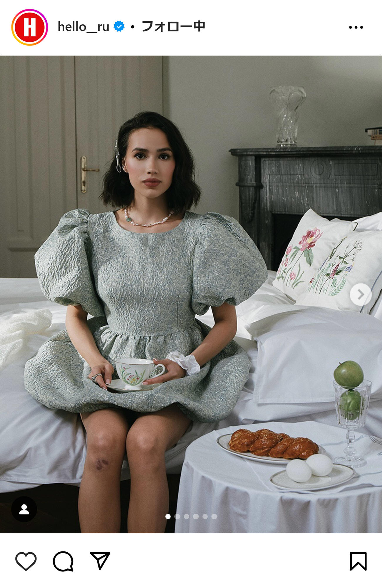 ロシアの女性情報雑誌「HELLO！」のインスタグラムから