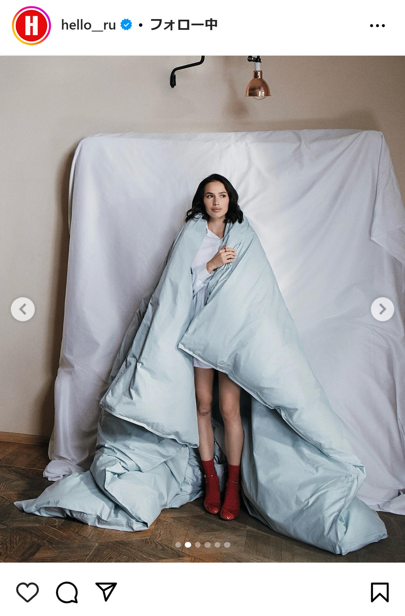 ロシアの女性情報雑誌「HELLO！」のインスタグラムから