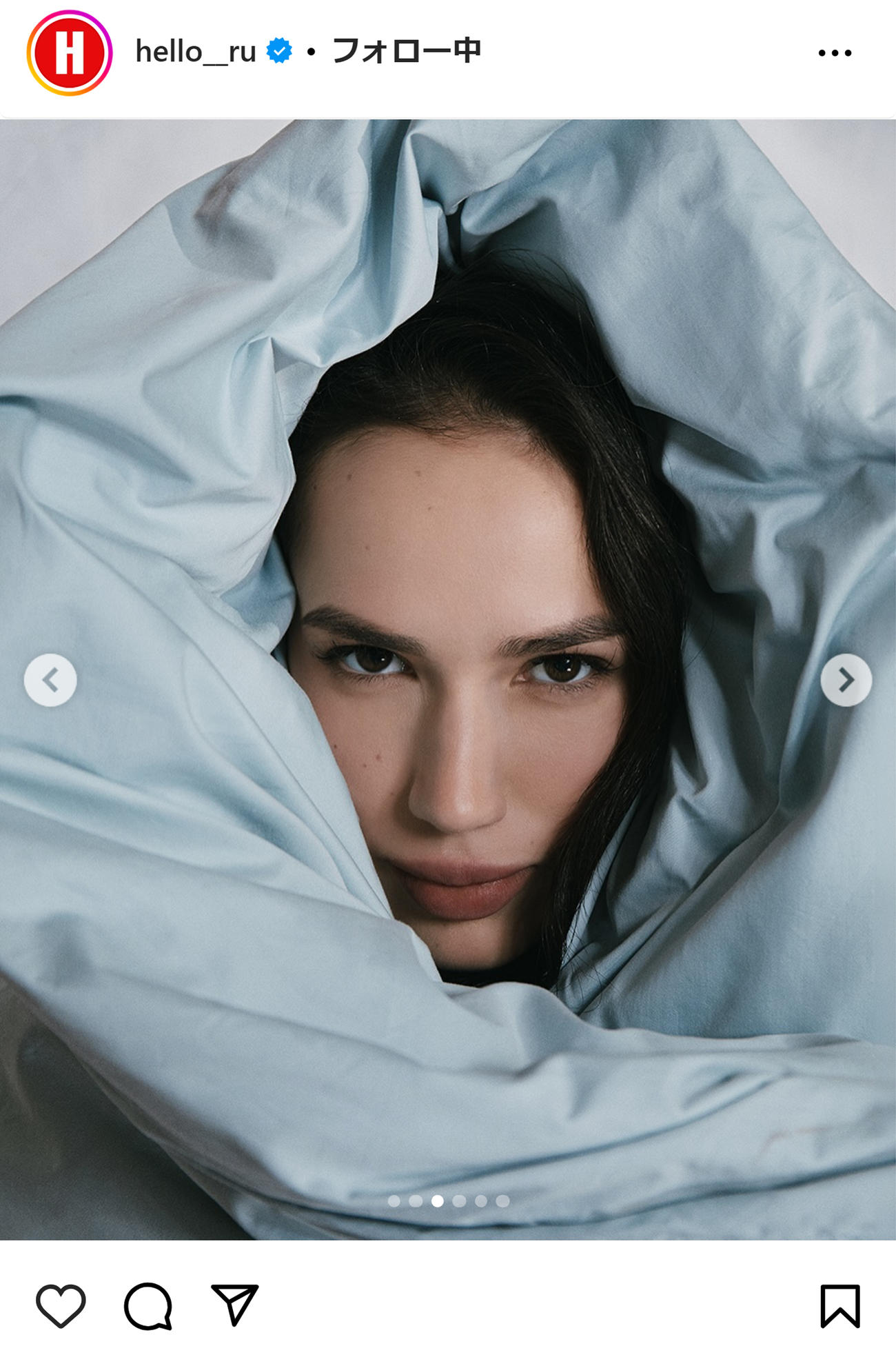 ロシアの女性情報雑誌「HELLO！」のインスタグラムから