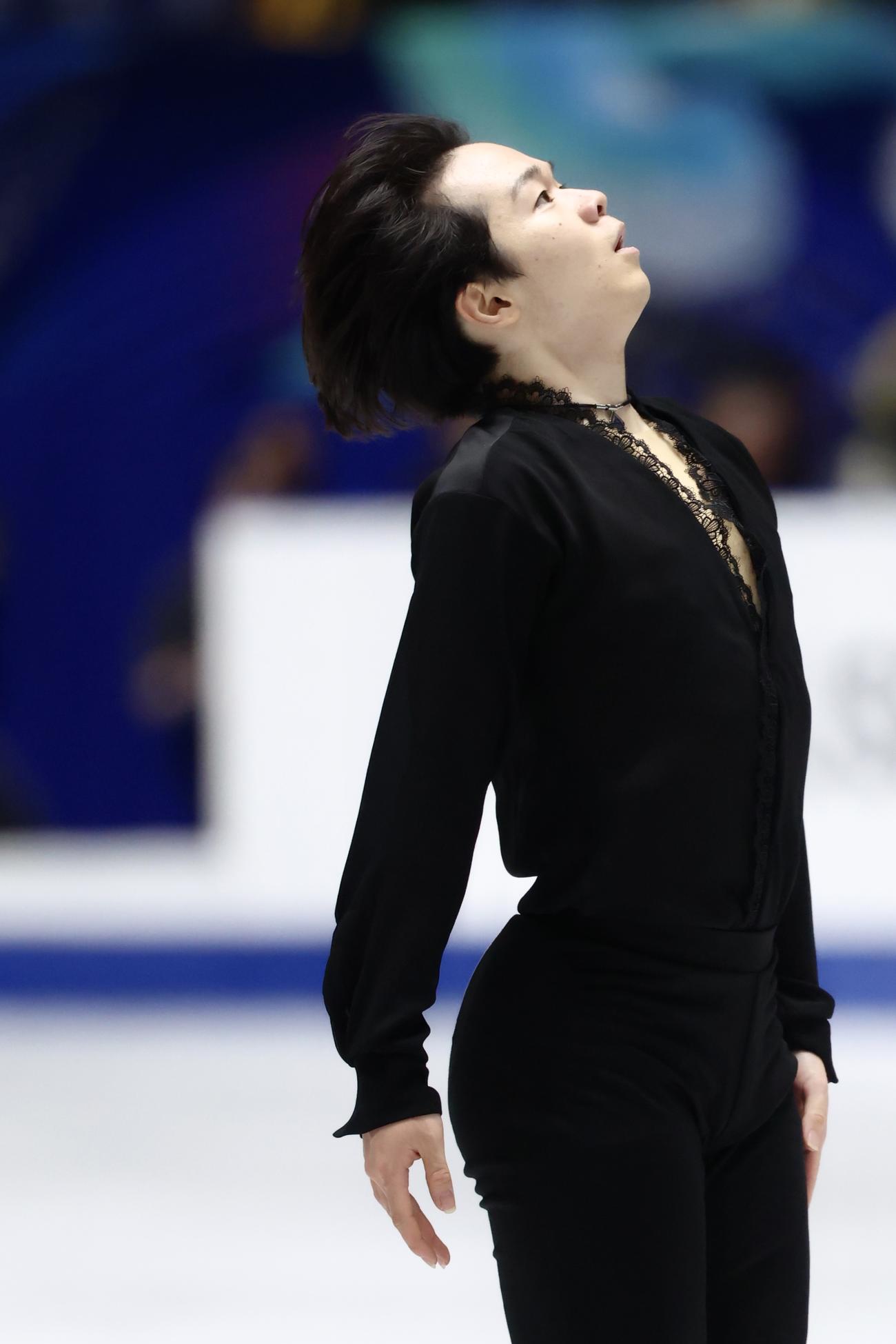男子フリーで演技を披露する鍵山（撮影・河田真司）