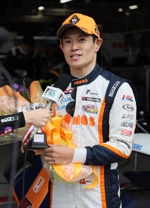 スーパーフォーミュラ第9戦　このレースで引退を表明した中嶋レーシングの山本尚貴（撮影・宮崎幸一）