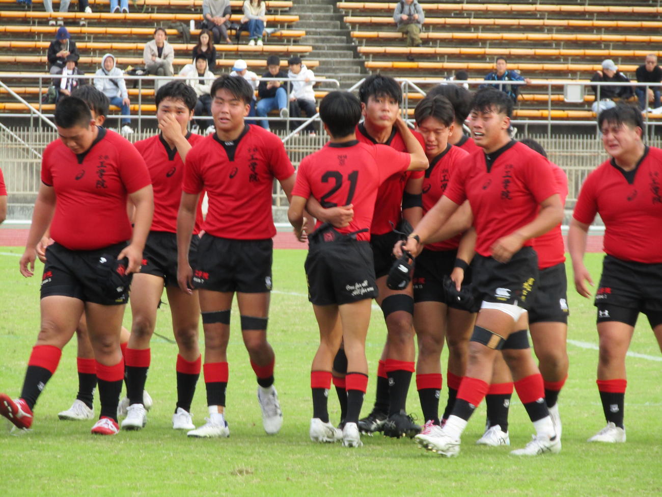 現校名で初めて花園出場を決めた京都工学院（撮影・横田和幸）