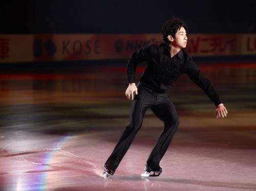 フィギュアスケートGPシリーズ第4戦NHK杯のエキシビションに臨む壷井（撮影・河田真司）