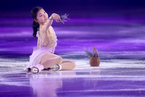 フィギュアスケートGPシリーズ第4戦NHK杯のエキシビションに臨む千葉（撮影・河田真司）