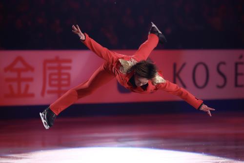フィギュアスケートGPシリーズ第4戦NHK杯のエキシビションに臨む田中刑事さん（撮影・河田真司）
